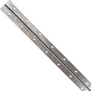 Hardware Resources Bright Nickel 1-1/2" 21 Gauge Steel Piano Hinge in 2 ft Length 5414-2